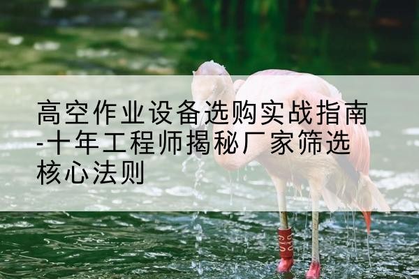 洋县剪叉式升降机厂家-高空作业设备选购实战指南-十年工程师揭秘厂家筛选核心法则