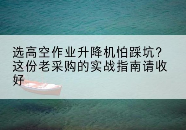 洋县高空作业升降机厂家推荐-选高空作业升降机怕踩坑？这份老采购的实战指南请收好
