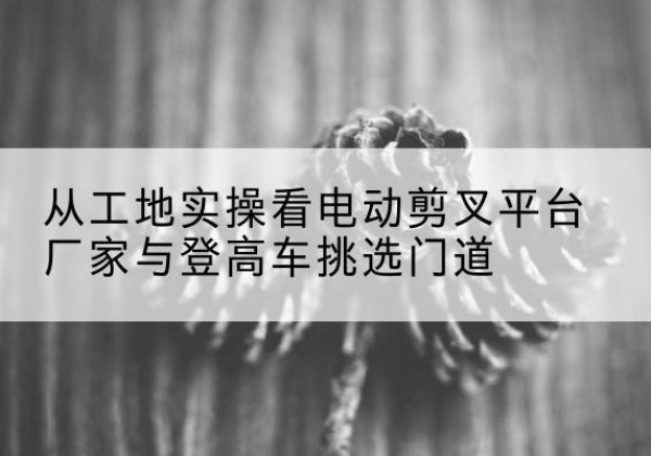 洋县电动剪叉升降平台厂家-从工地实操看电动剪叉平台厂家与登高车挑选门道